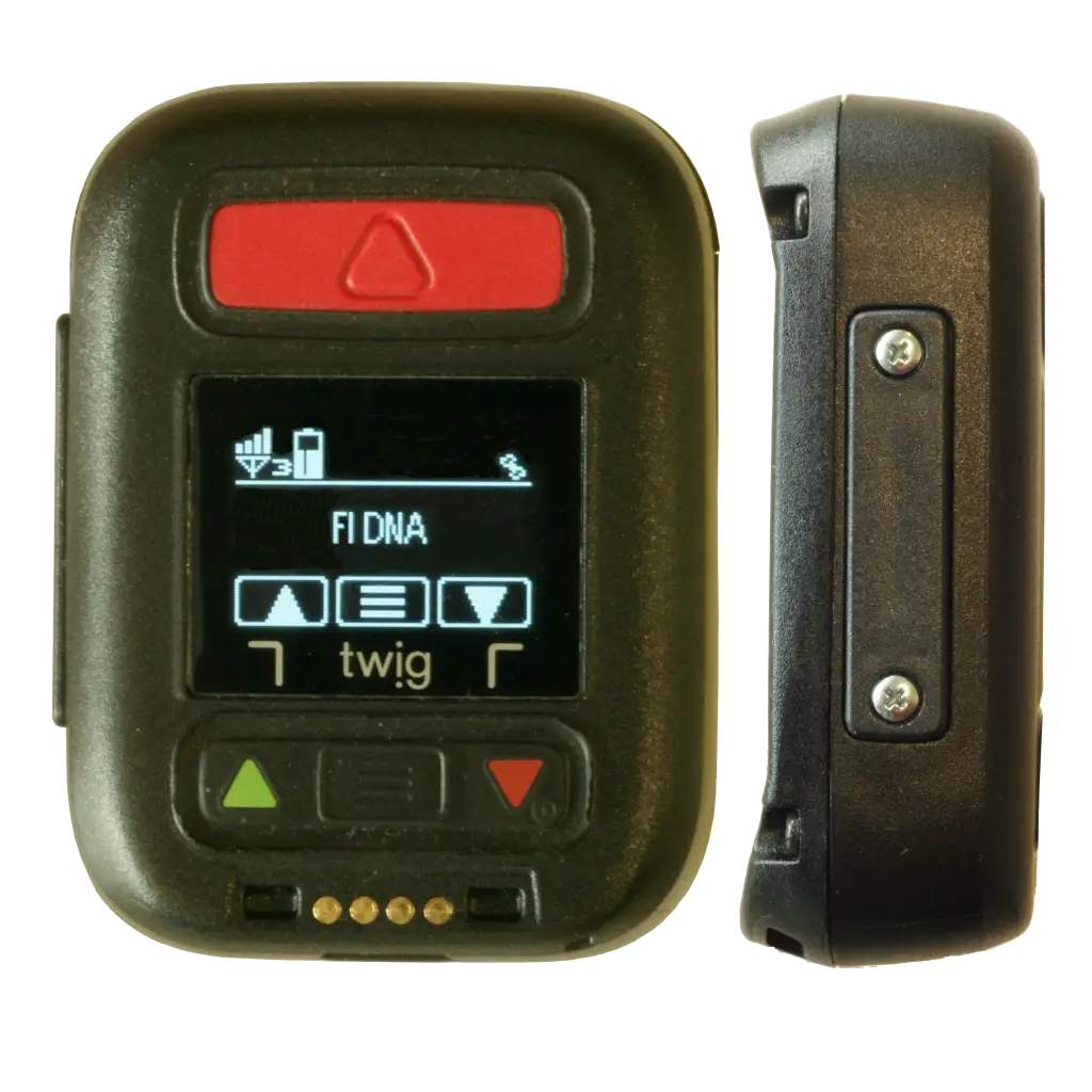 Kompaktní osobní alarm TWIG Neo s tísňovým tlačítkem pro bezpečí zaměstnanců